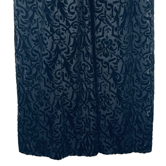 New York & Co. Burnout Velvet Black Sleeveless Whimsigoth Dress Size 12 - Picture 4 of 11